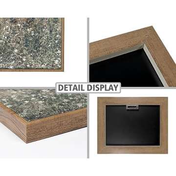 Pinetree Art Framed Canvas Wall Art for Living Room Decor, Vintage Floral Painting Wall Art Prints Rustic Farmhouse Bedroom Bathroom Decor (12" x 16", Blooming White Flowers)