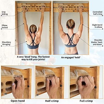 TWO STONES Climbing Hangboard Multi Practical Holds