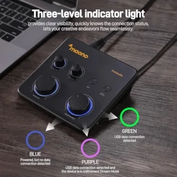MAONO USB Audio Interface - 24-bit/192kHz XLR Input
