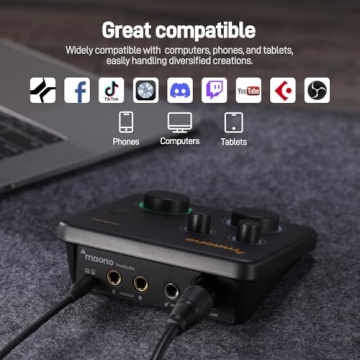 MAONO USB Audio Interface - 24-bit/192kHz XLR Input