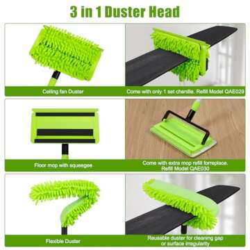 Ceiling Fan Cleaner with 75'' Extension for Easy Dusting