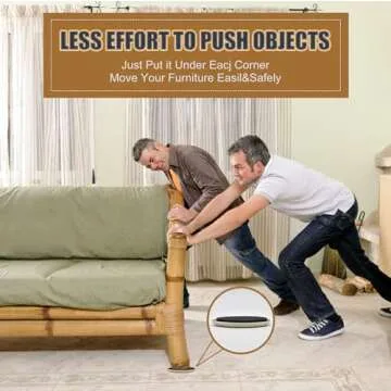 Furniture Sliders, 8 Pcs 3 1/2'' Furniture Sliders Pads for Hardwood Floors, Chair Legs Floors Protectors, Reusable Round Glides Glider, Heavy Duty Furniture Movers Sliders