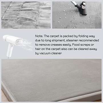 MAXYOYO Baby Play Mat, 1.2" Thick Memory Foam Soft Padded Carpet with Non-Slip Backing, 3x5 ft Japanese Tatami Rug Living Room for Kids, Toddler, Children, Nusery(Grey)