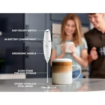 Zulay Powerful Milk Frother - Whisk Mixer for Delicious Lattes