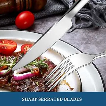 20-Piece Silverware Set, Wildone Stainless Steel Flatware Set Service for 4, Tableware Cutlery Set for Home Kitchen Hotel Restaurant, Mirror Polished, Dishwasher Safe