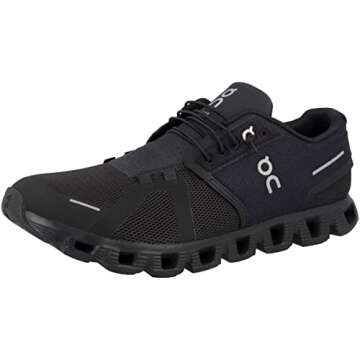 On Men's Cloud 5 Sneakers, All Black, 10 Medium US