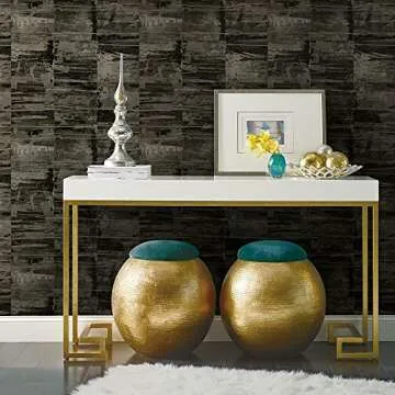 RoomMates RMK12229PLW Nikki Chu Black Congo Peel and Stick Wallpaper