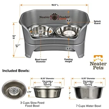 Neater Feeder - Express Dog Bowl with Slow Feed Design for Mess-Free Dining