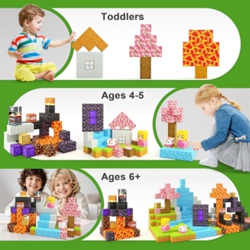 Magnetic Blocks STEM Sensory Toys for Kids 84PCS