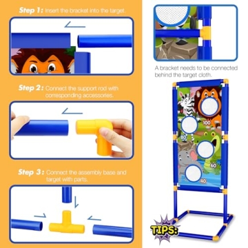 KKONES Shooting Game Toy for Kids 3-12 - Fun Foam Blaster Set