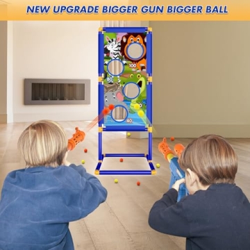 KKONES Shooting Game Toy for Kids 3-12 - Fun Foam Blaster Set
