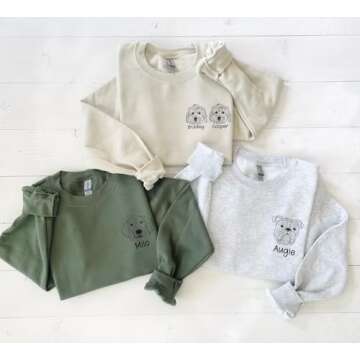 Custom Dog Mom Sweatshirt - Gift for Dog Lovers - Cozy Style