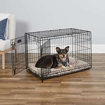 MidWest Homes for Pets Newly Enhanced Double Door iCrate Dog Crate, Includes Leak-Proof Pan, Floor P...