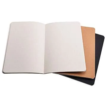 Newestor Set of 3 A5 Dotted Notebook/Travel Journal - 5.5 x 8.25 Dot Grid Paper for Bullet Notes Jou...