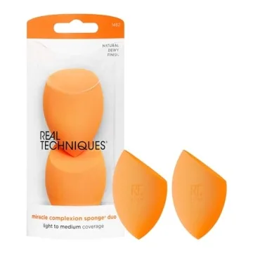 Real Techniques Miracle Complexion Sponge Set - Flawless Makeup Blending Tool, 2 Count