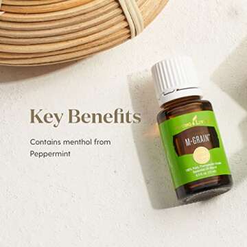 Young Living M-Grain Essential Oil Blend 15ml - Soothing & Relaxing Aroma that Pairs Beautifully with Head and Neck Massage, Add to Daily Ritual