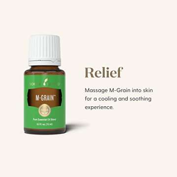 Young Living M-Grain Essential Oil Blend 15ml - Soothing & Relaxing Aroma that Pairs Beautifully with Head and Neck Massage, Add to Daily Ritual