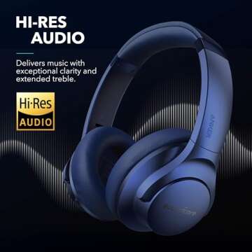 Soundcore Anker Life Q20 Hybrid Active Noise Cancelling Headphones, Wireless Over Ear Bluetooth Head...