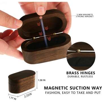 Walnut Guitar Pick Holder Set with 7 Picks