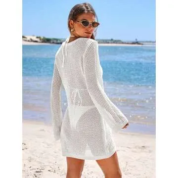 Shop ANRABESS Women's Beach Crochet Cover Up 2024