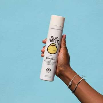 Sun Bum Curls Shampoo | Vegan and Cruelty Free Moisturizing Hair Wash for Wavy and Curly Hair | 10 oz
