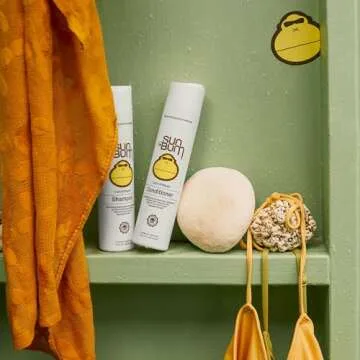 Sun Bum Curls Shampoo | Vegan and Cruelty Free Moisturizing Hair Wash for Wavy and Curly Hair | 10 oz