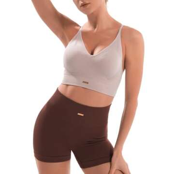 FRESOUGHT Workout Sets for Women 2 Piece Ribbed Yoga Outfits Sports Bra Seamless Gym High Waisted Bi...