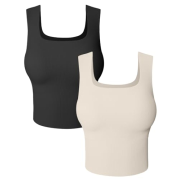 HYZ Women's Ribbed Cropped Tank Tops - Stylish & Comfortable