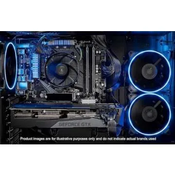 Skytech Gaming Azure Gaming PC Desktop – Intel Core i3 10105F 3.7 GHz, NVIDIA GTX 1650, 500GB NVME SSD, 16GB DDR4 RAM 3200, 650W Gold PSU, 11AC Wi-Fi, Windows 11 Home 64-bit,Black