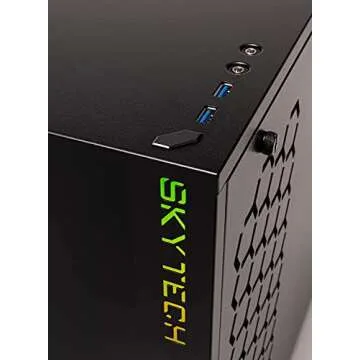 Skytech Gaming Azure Gaming PC Desktop – Intel Core i3 10105F 3.7 GHz, NVIDIA GTX 1650, 500GB NVME SSD, 16GB DDR4 RAM 3200, 650W Gold PSU, 11AC Wi-Fi, Windows 11 Home 64-bit,Black