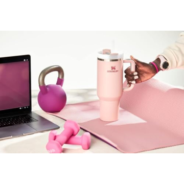 Stanley Quencher H2.0 FlowState Tumbler for All Drinks, Pink Dusk, 40oz