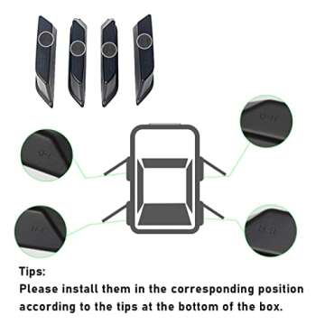 WDG Door Handle Storage Box Container for Ford Bronco 2021 2022 2023 2024 4 Door Car Interior Accessories, ABS Front and Rear Door Side Armrest Phone Pocket Organizer Insert Glove Pallet 4PCS