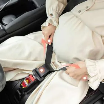 NLW Cushion Bump Strap-2025 New Seat Adjuster for Mother-Prevent The Abdomen from Stress（Black）