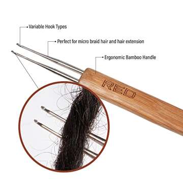 RED Dreadlock Crochet Hook - Perfect for Hair Braiding