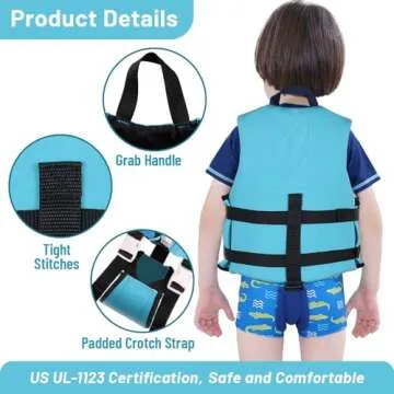 Boglia Toddler Swim Vests Jackets for Kids 20-30/30-50/50-90 Lbs 2 3 4 5 6 7 8 9yrs Infant Flaotie B...