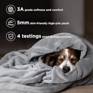 Luxurious Bedsure Fleece King Size Blanket in Grey