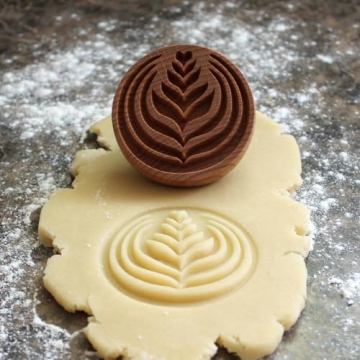 Fun Food Tools Cookie Stamp - Quality Wood for Creative Baking