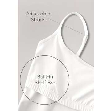 PACT Organic Cotton Camisole with Built-in Bra for Women