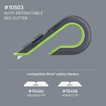 Slice Auto-Retractable Box Cutter, Heavy Duty Utility Knife, Safe Ceramic Blade Lasting 11x Longer than Metal, 1 Pack