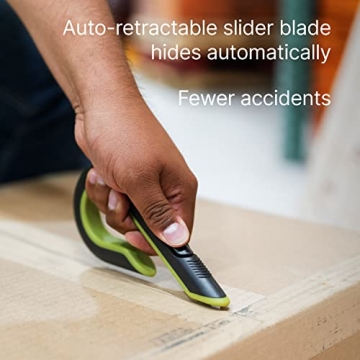 Slice Auto-Retractable Box Cutter, Heavy Duty Utility Knife, Safe Ceramic Blade Lasting 11x Longer than Metal, 1 Pack