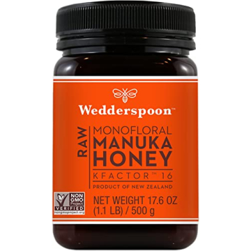 Wedderspoon Raw Premium Manuka Honey, KFactor 16, 17.6 Oz, Unpasteurized, Genuine New Zealand Honey,...