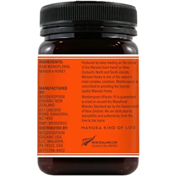 Wedderspoon Raw Premium Manuka Honey, KFactor 16, Unpasteurized