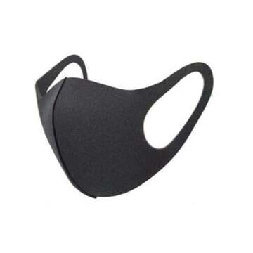 [12-Pack] Black Unisex Single-Layer Reusable and Washable Polyester Face Masks | Soft and Comfortable Face Covering with Stretchy Ear Loops | Breathable Sports Mask for Protection Outdoor + Indoor