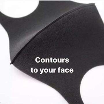 [12-Pack] Black Unisex Single-Layer Reusable and Washable Polyester Face Masks | Soft and Comfortable Face Covering with Stretchy Ear Loops | Breathable Sports Mask for Protection Outdoor + Indoor