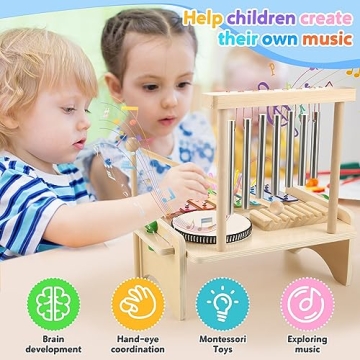 Kids 4-in-1 Drum Set - Safe Musical Play for Toddlers