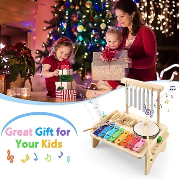 Kids 4-in-1 Drum Set - Safe Musical Play for Toddlers