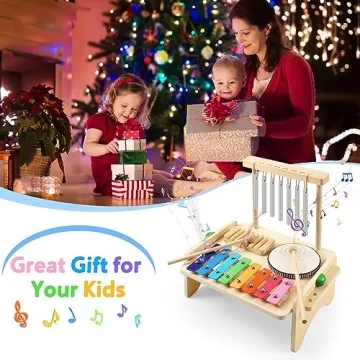 Kids 4-in-1 Drum Set - Safe Musical Play for Toddlers
