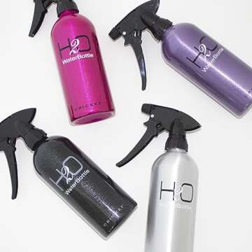 Cricket H2O Water Spray Bottle for Hair Mist – Continuous Stream, Adjustable Nozzle & Stronger Spr...