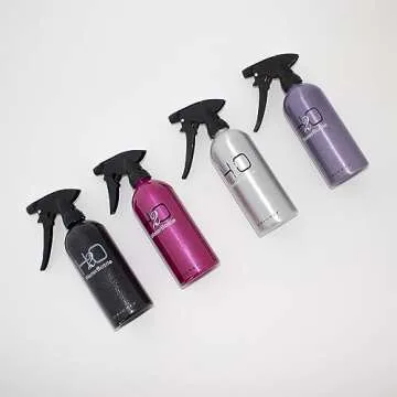 Cricket H2O Water Spray Bottle for Hair Mist – Continuous Stream, Adjustable Nozzle & Stronger Spray Bottles, Durable Aluminum, Refillable for Hair Styling & Barber Use – 14 oz, Silver