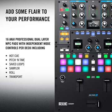 RANE DJ SEVENTY Mixer for Serato DJ with Akai Pads